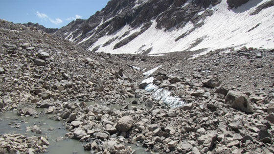 Glacier debris after the flood
