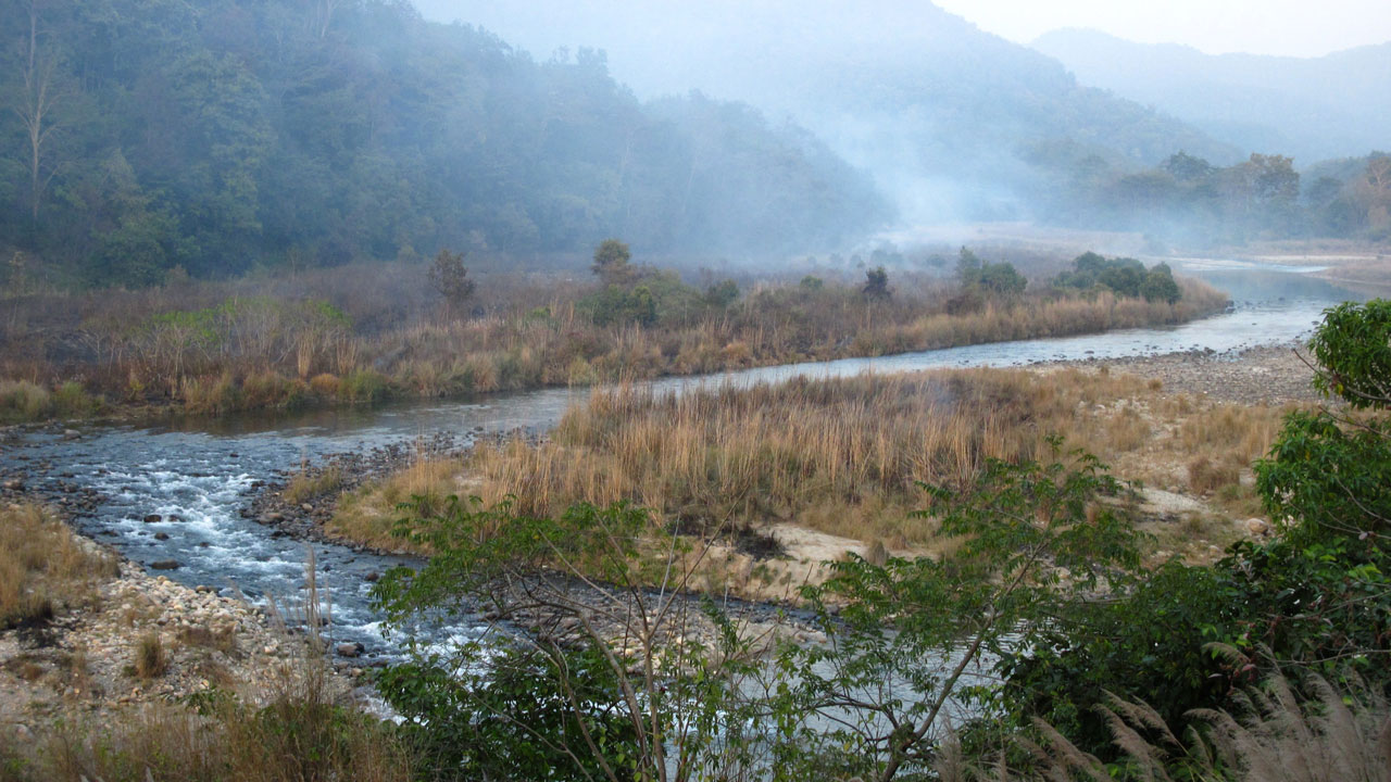 flowing river water