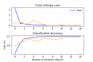 Error (loss) and classification accuracy for ‘Wild Boar and Deer’ data set