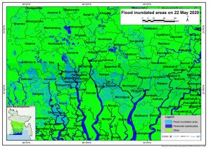 Sentinel-1 based flood inundation map