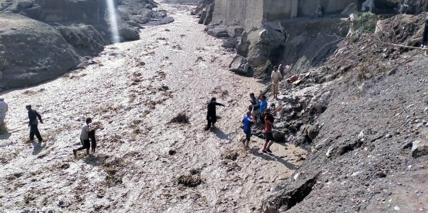 In Reshun village of Upper Chitral, a flash flood washed away