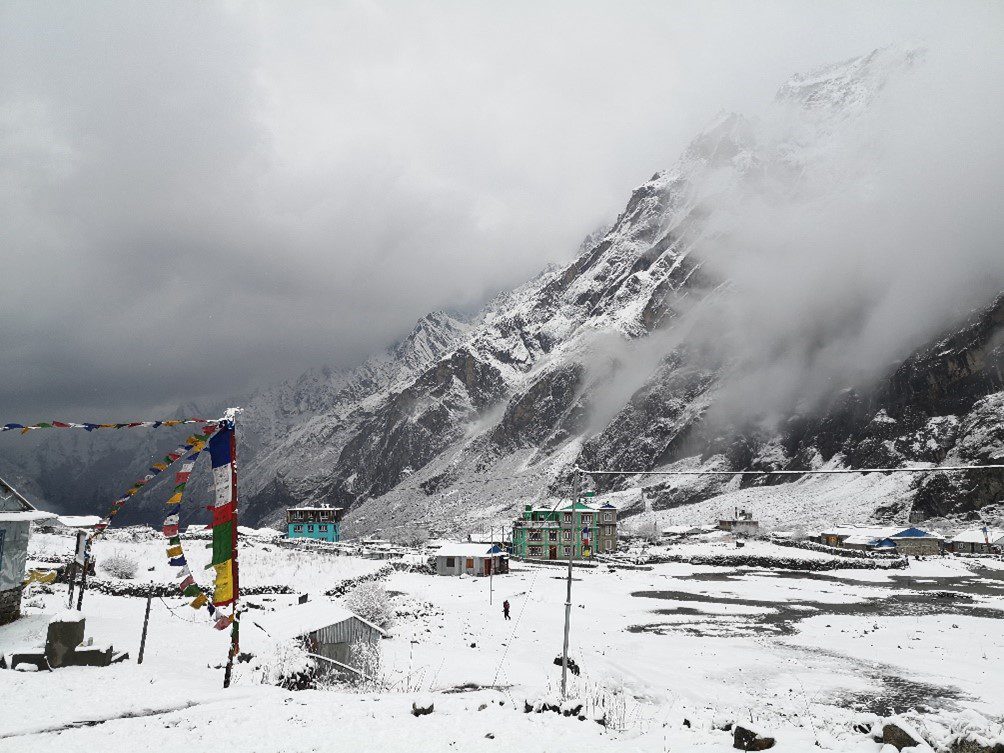 Langtang covered in snow