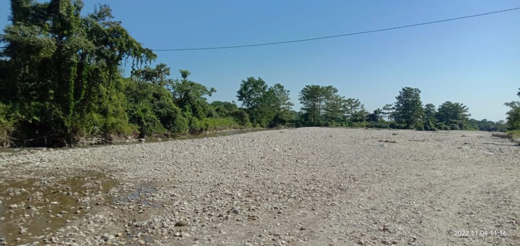 A view of the flood-impacted terrain