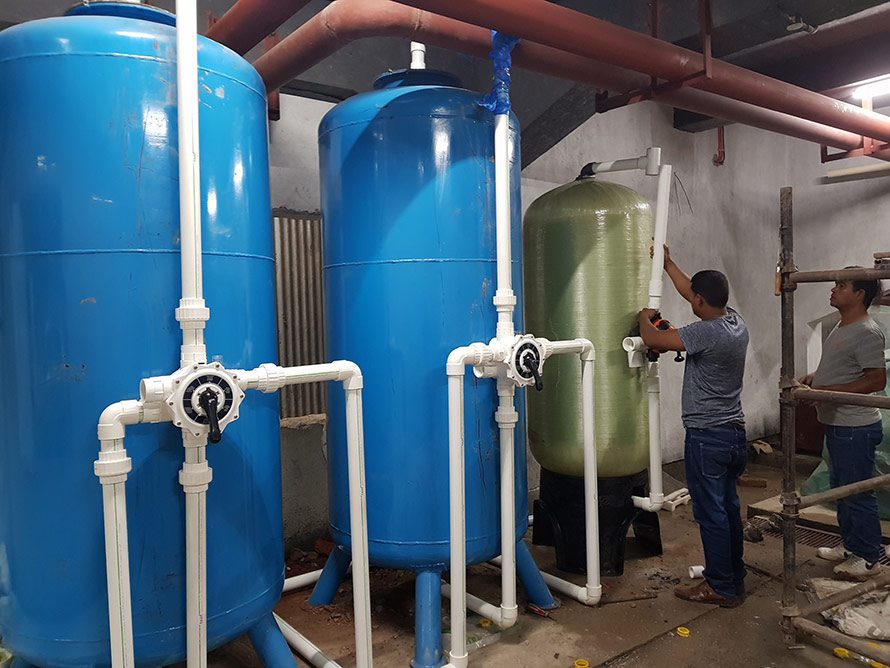 Sewage treatment plant installed in NCELL building, Lazimpat, Nepal 