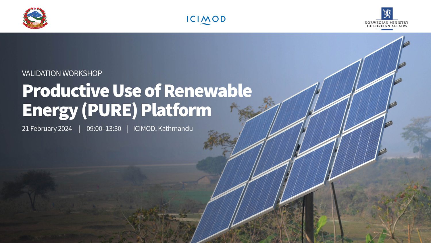 Validation workshop: Productive Use of Renewable Energy (PURE) Platform