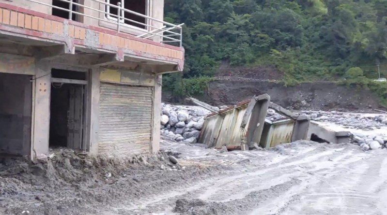 Melamchi Bazaar After the effect of the floods.