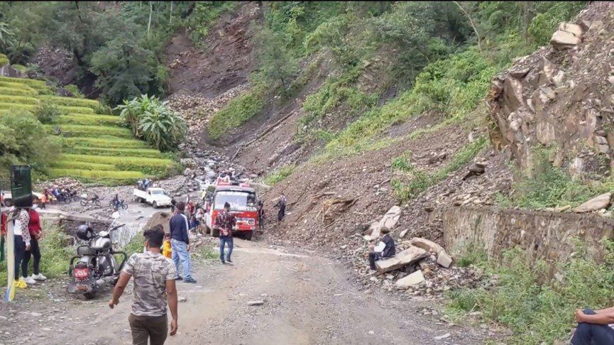 Difficulty in transport system due to landslide and erosions.