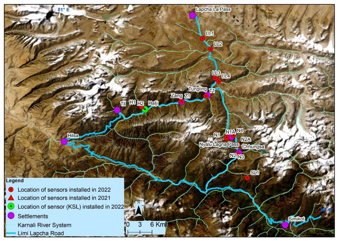 Permafrost sensors installed in 2021 and 2022